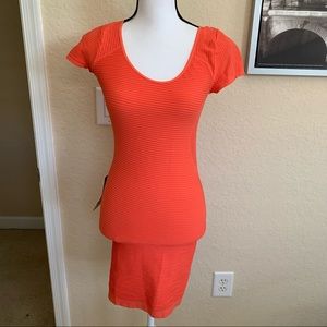 Bebe melani mesh bodycon dress medium